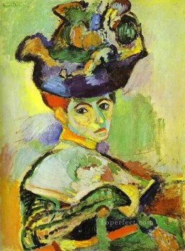  1905 Canvas - Woman with a Hat 1905 Fauvist